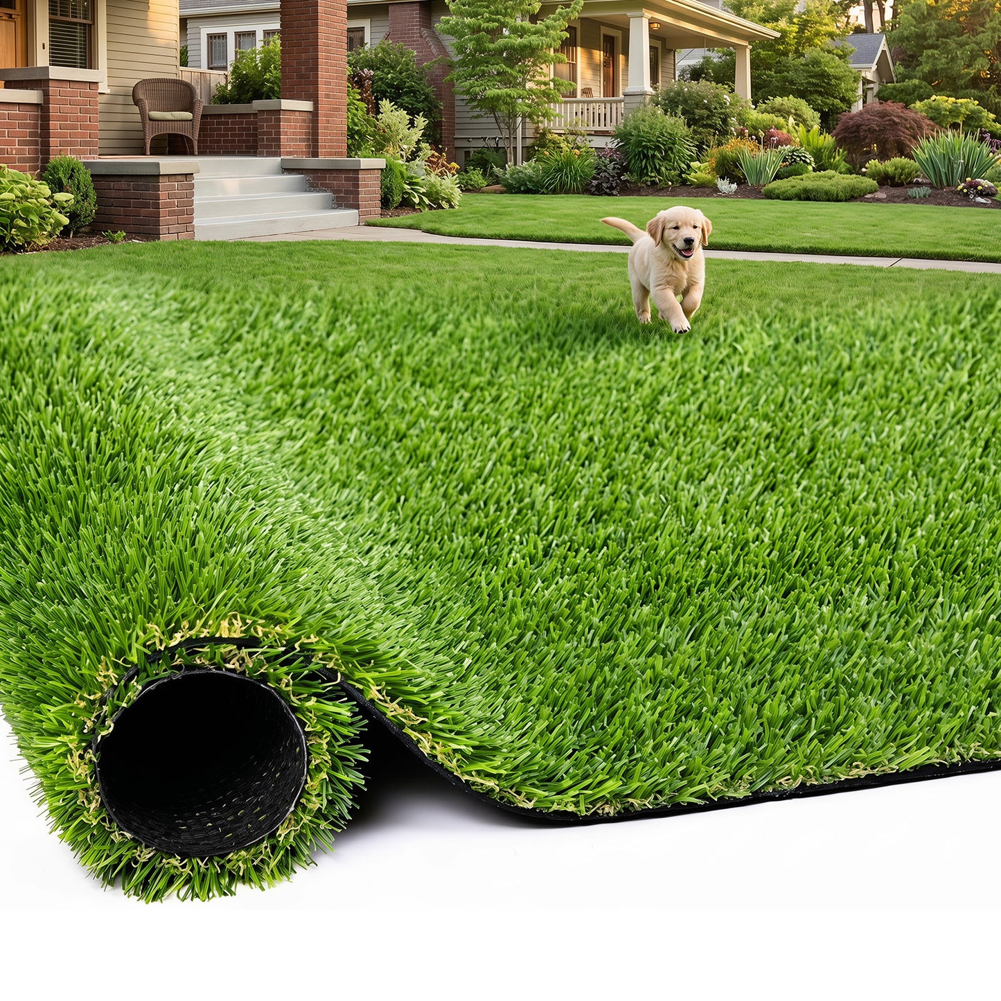 Costway 20 mm Kunstgras Buiten Groen 100 x 500 cm