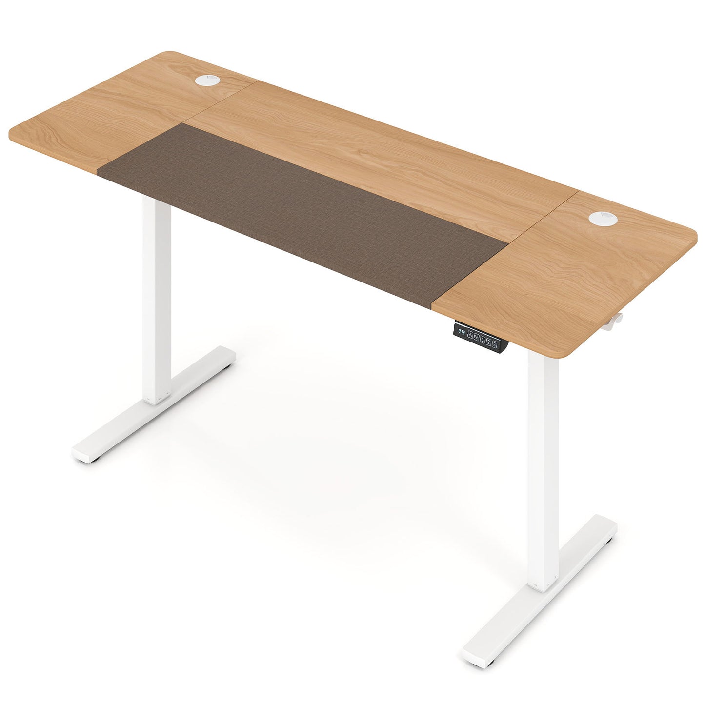 Costway Elektrisch in Hoogte Verstelbaar Bureau 160 x 60 cm Naturel