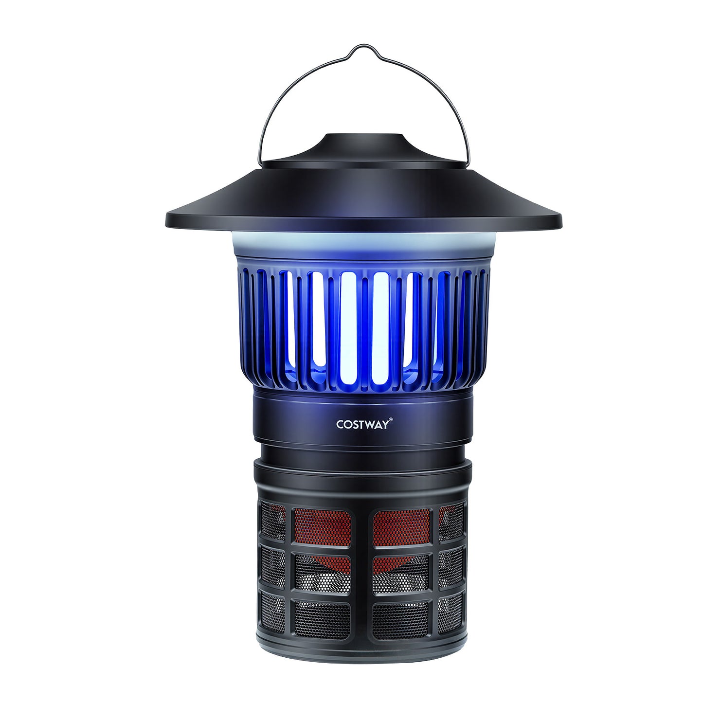 Costway Elektrische Insectenverdelger 2 in 1 Muggenlamp met LED-licht USB Oplaadbare Vliegenval Tegen