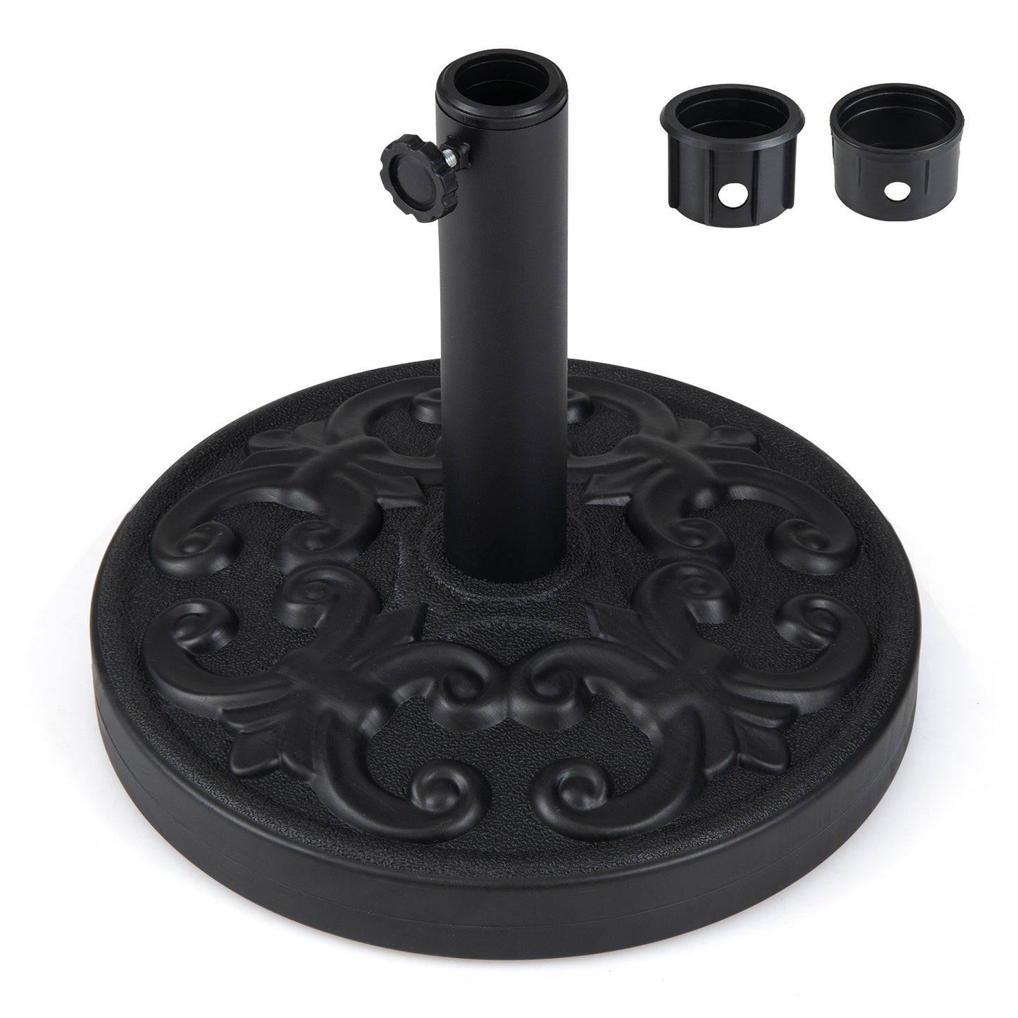 Costway Ronde Parasolvoet voor Parasolstokken van 38/48 mm Verzwaarde Parasolhouder