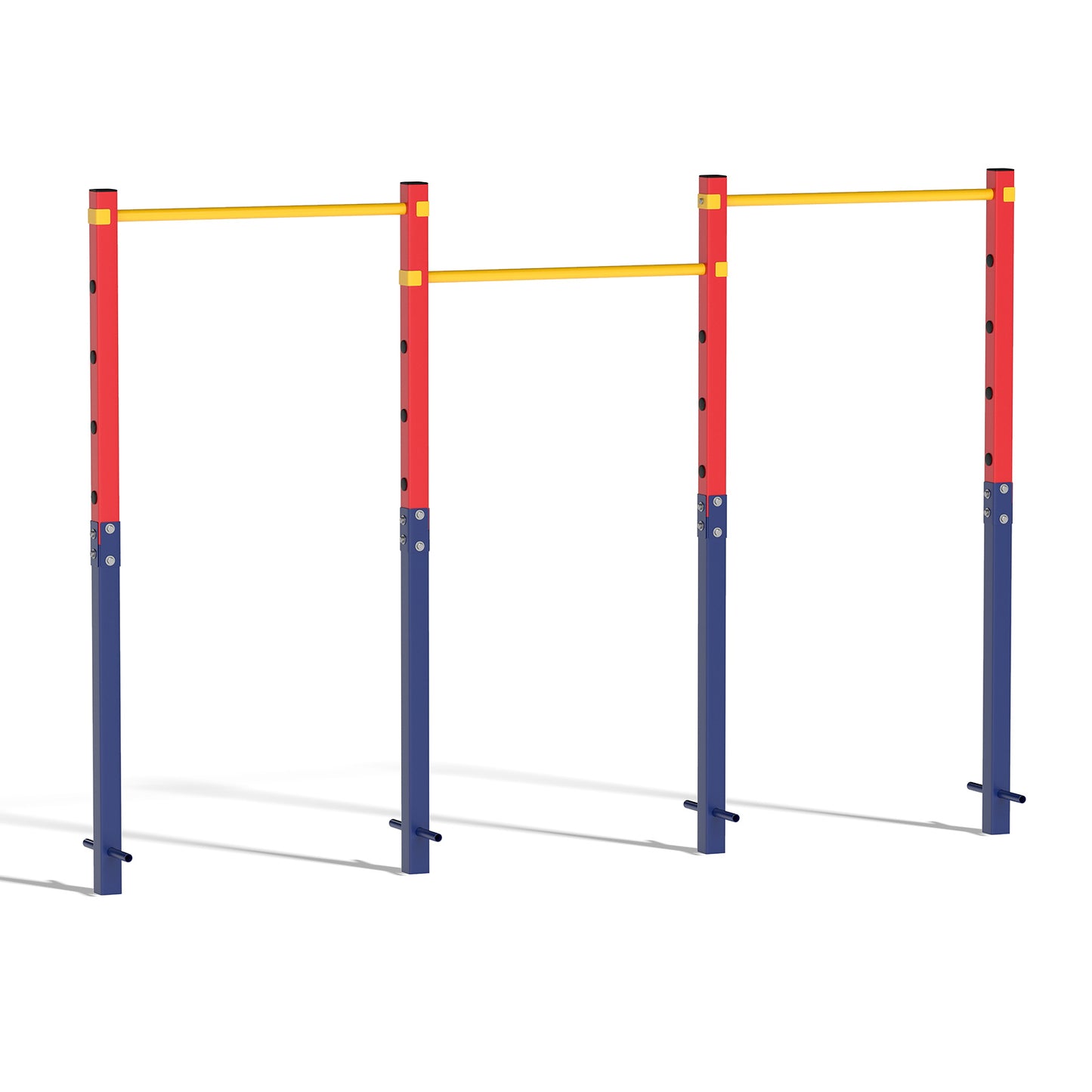 Costway Trekstang in Hoogte Verstelbare Rekstang 80-172 cm Dipstation van Verzinkt Staal tot 330 kg Rood