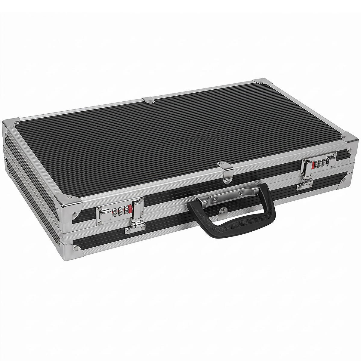 Costway Wapenkoffer Geweerkoffer Pistoolkoffer Aluminium Koffer Wapenkoffer 47 x 25 cm Zwart