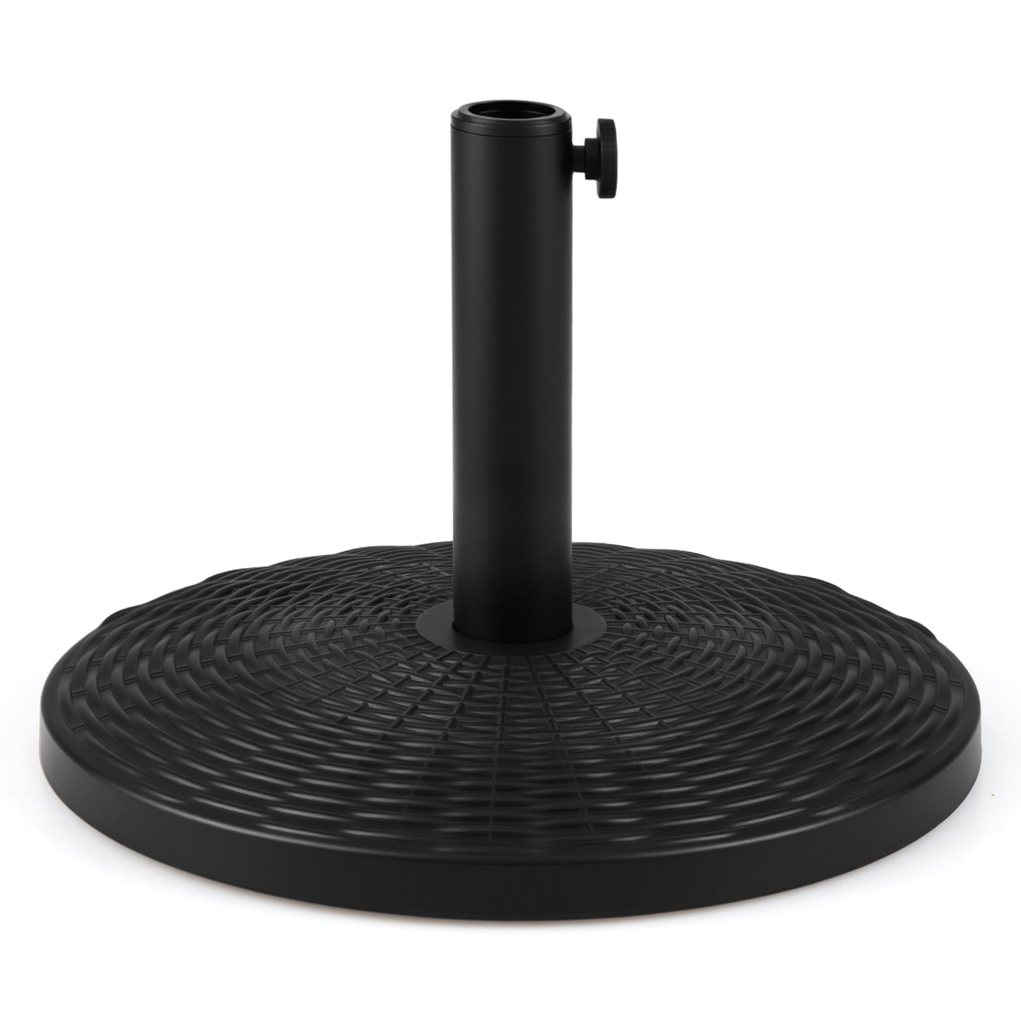 Costway Zware Parasolvoet Parasolvoet van HDPE in Rotanlook voor Parasolstokken van 38/48 mm