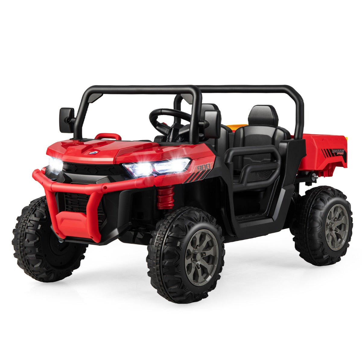 LIVSK 12V Kiepwagen voor Kinderen - Automatische Kiepbak - 2 Zitplaatsen - Veiligheidsontwerp - Roze/Blauw/Paars