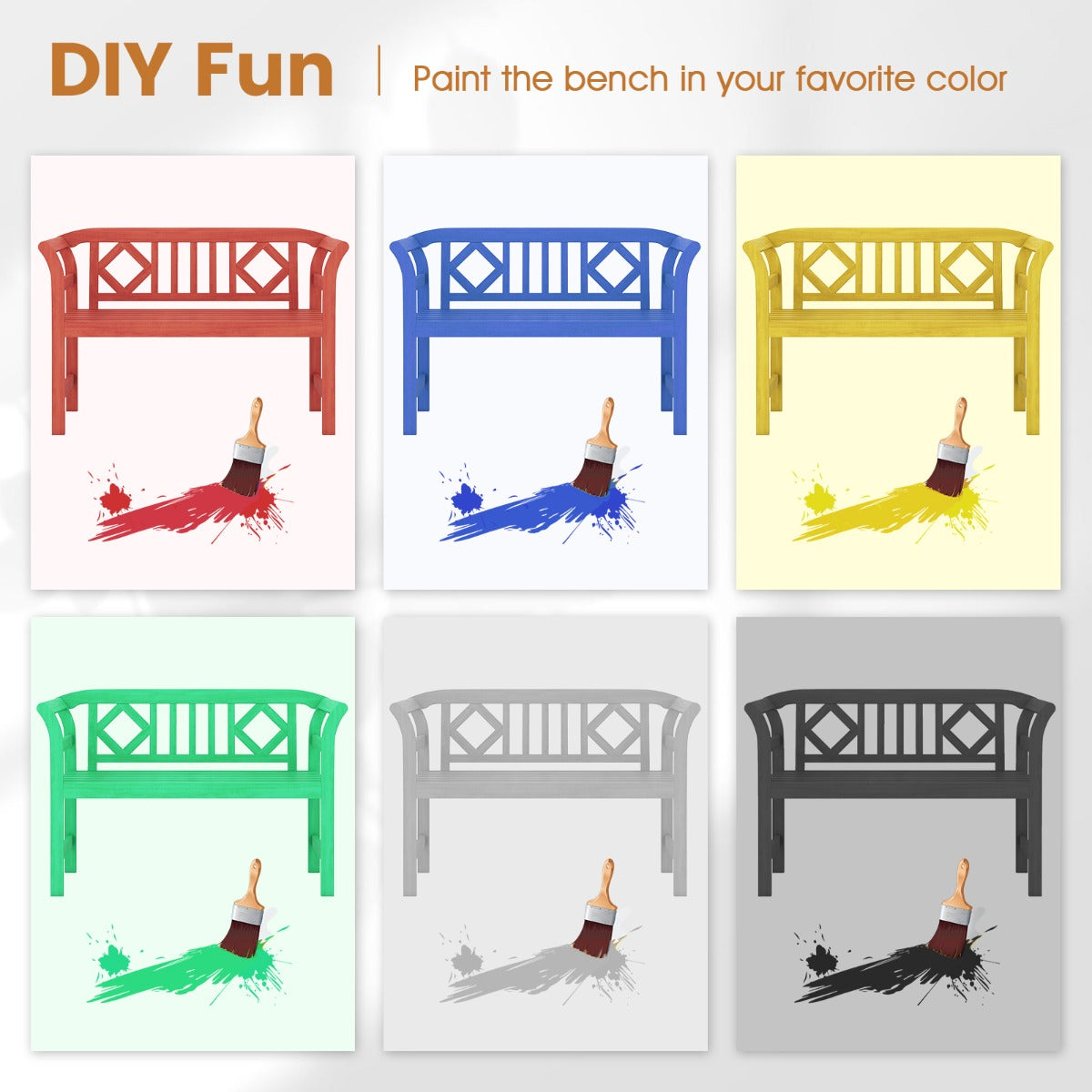 LIVSK Acaciahouten Tuinbank - Ruime Zitplaats voor 2 Personen - Ergonomische Rug- en Armleuningen - Stabiele Constructie - Naturel