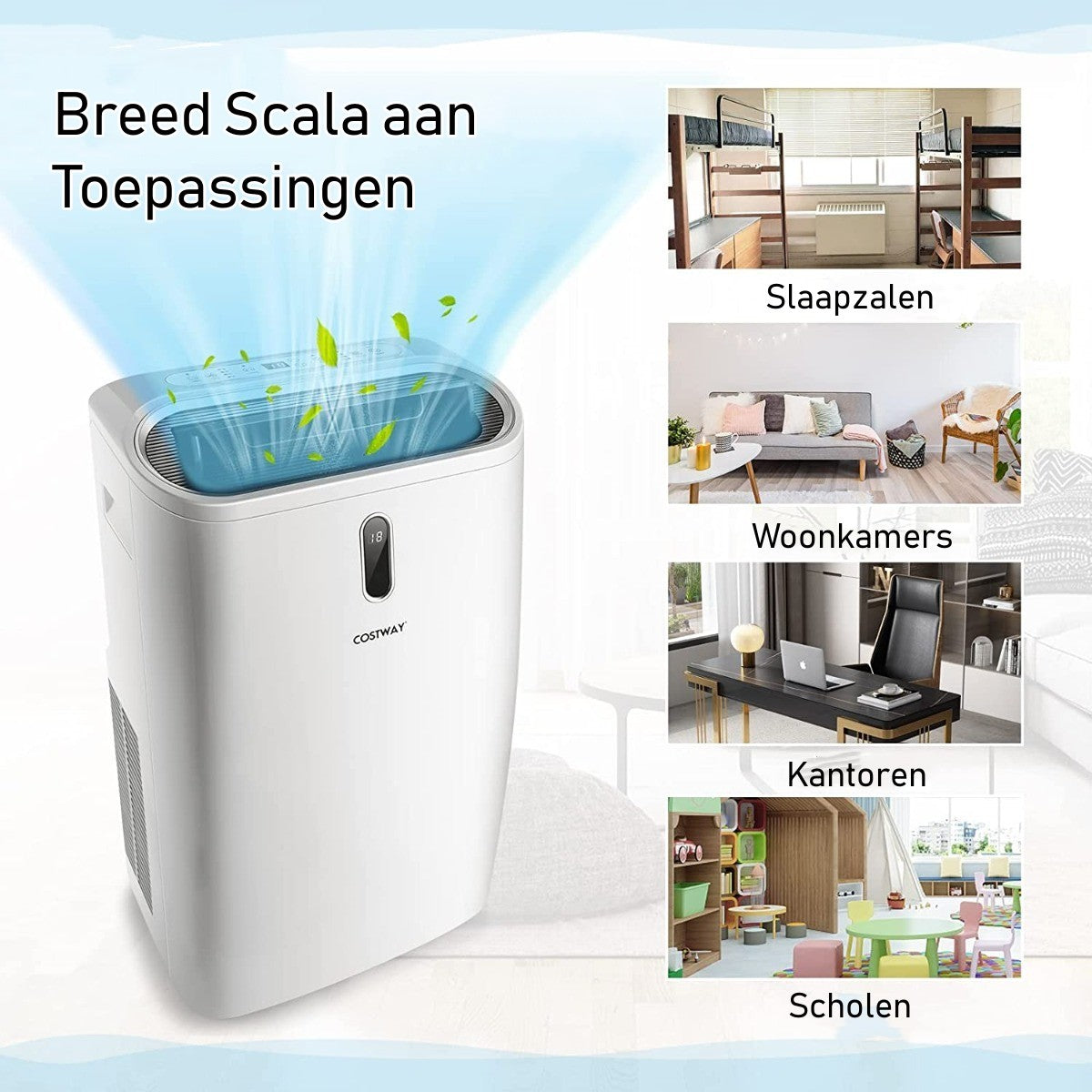 LIVSK Airconditioner Verwarming 5 in 1 - Afstandsbediening - 14000 BTU - Draagbaar - 40 ㎡ Capaciteit - Wit