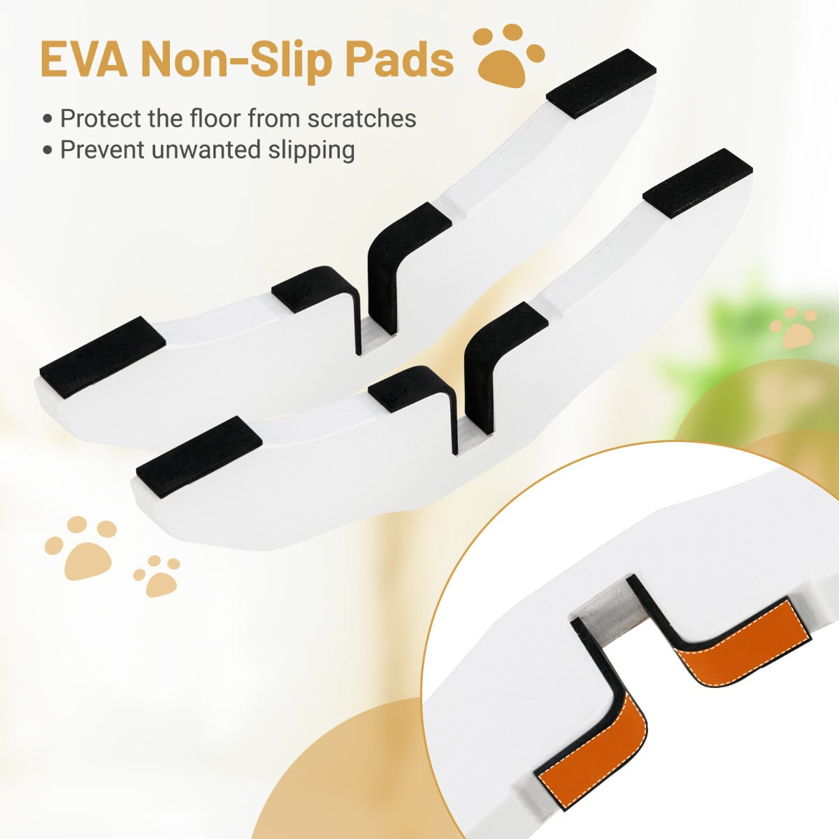 LIVSK Barrièrebeugels - Extra Stabiliteit voor Houten Hekken - Milieuvriendelijk Dennehout - Eenvoudig te Installeren - Wit