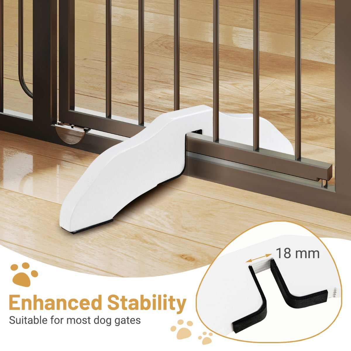 LIVSK Barrièrebeugels - Extra Stabiliteit voor Houten Hekken - Milieuvriendelijk Dennehout - Eenvoudig te Installeren - Wit