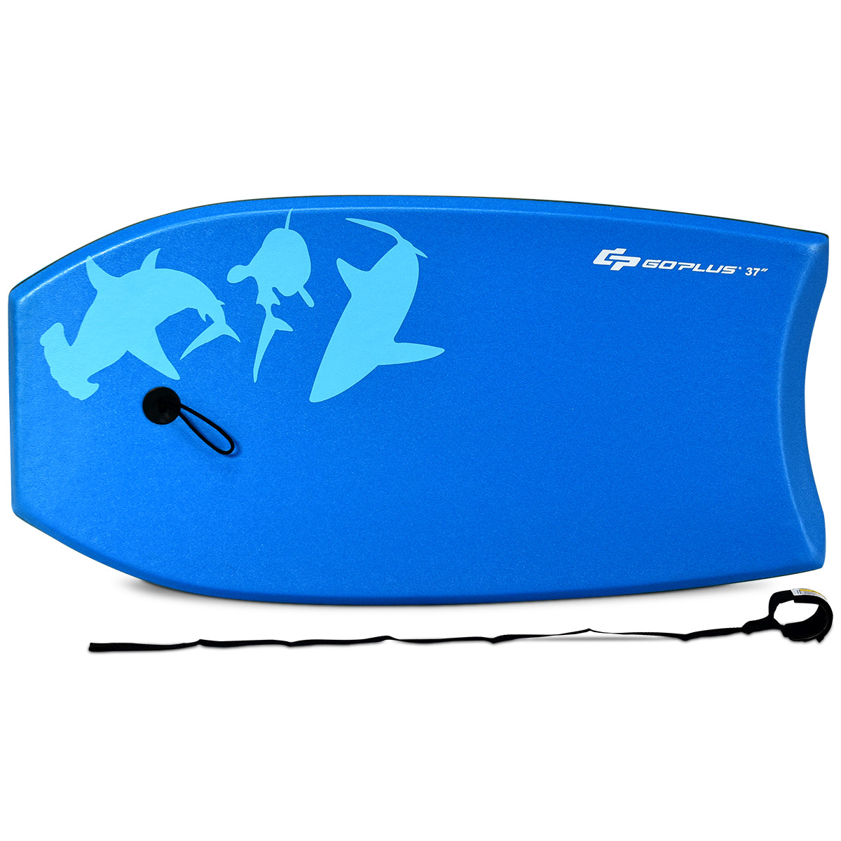 LIVSK Bodyboard - Duurzame EPS-kern - Slagvast XPE-dek - Glad HDPE-bodem - Met Veiligheidslijn - 83 x 47 x 5,5 cm - Blauw