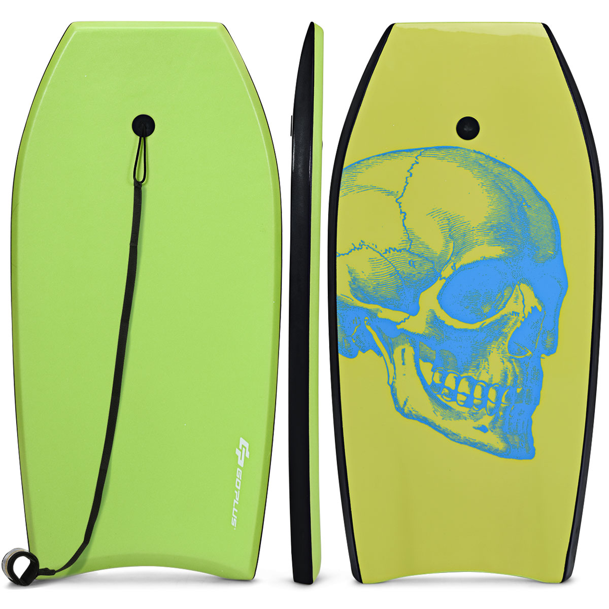 LIVSK Bodyboard - Lichtgewicht EPS-kern - XPE-dek - Halvemaanvormig Ontwerp - Voor Kinderen en Volwassenen - Groen