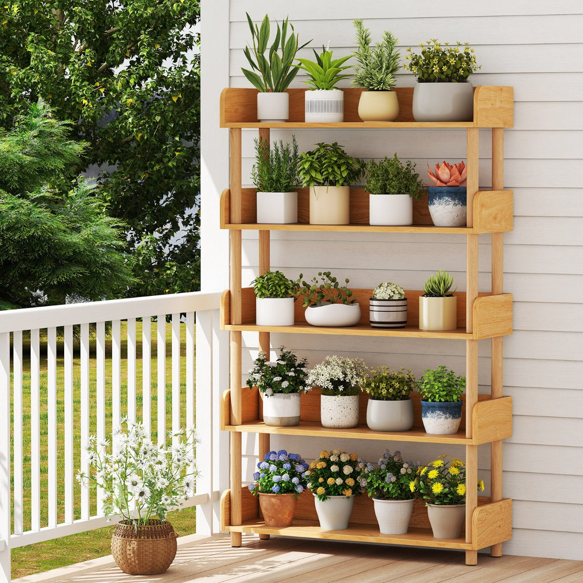 LIVSK Boekenkast - Natuurlijk Grenenhout - Open Ontwerp - Verhoogde Randen - Veiligheidsdetails - Naturel