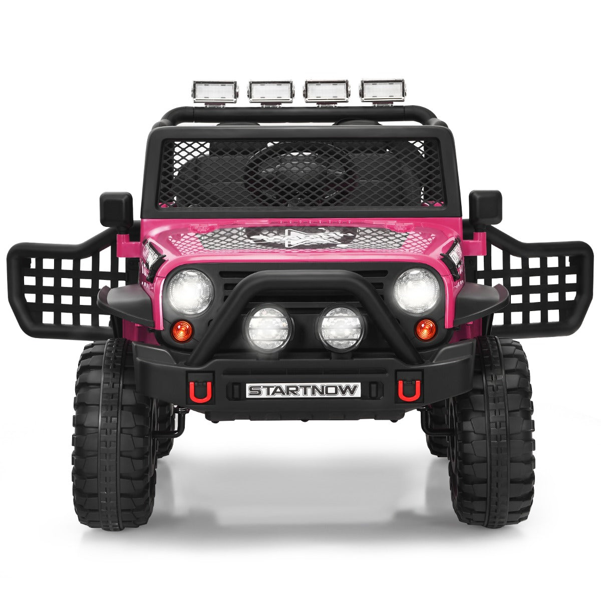 Livsk costway 12 v elektrische auto voor kinderen 3 elektrisch voertuig afstandsbediening voor ouders 3 snelheden vering roze 2