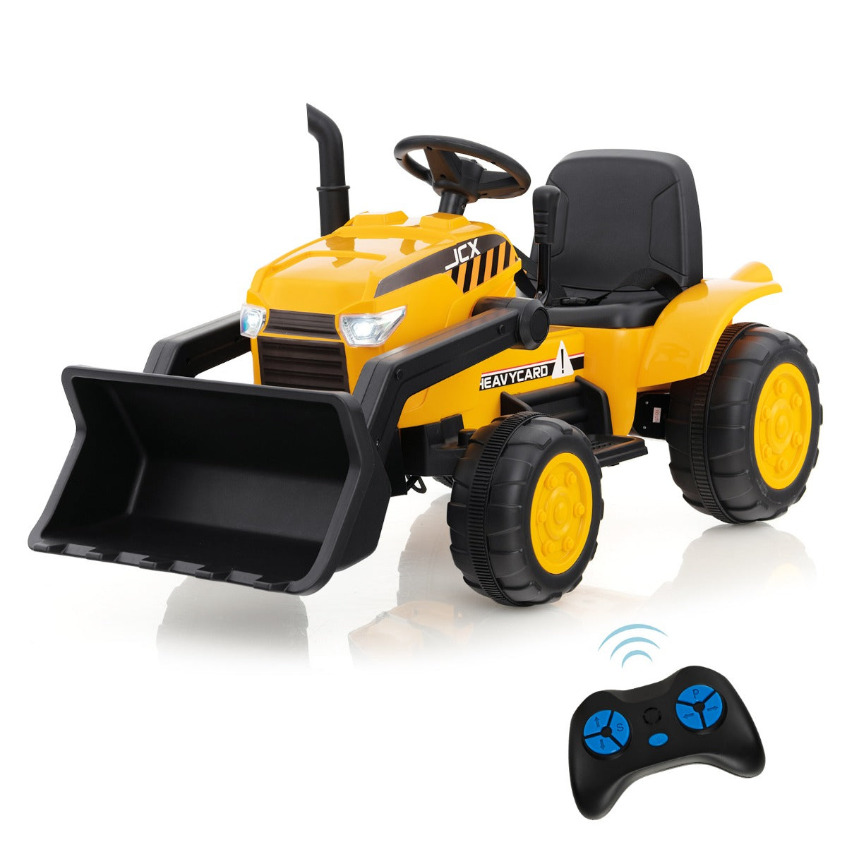 Livsk costway 12 v graafmachine voor kinderen met verstelbare grafschep led koplampen claxon usb en zachte start voor kinderen van 3 tot 8 jaar