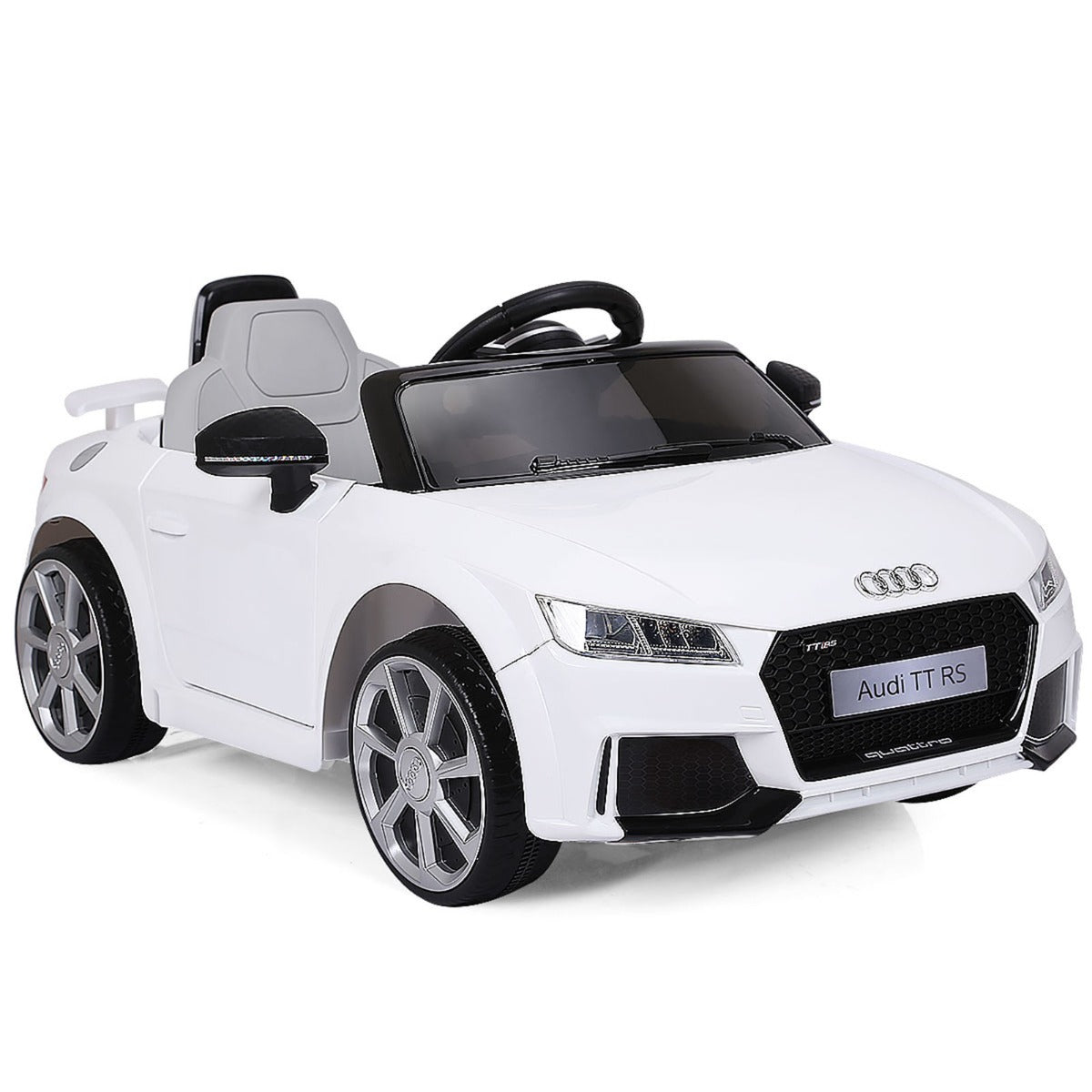 Livsk costway 12 v kinderauto met 2 motoren en mp3 en muziek 104 x 635 x 455 cm wit