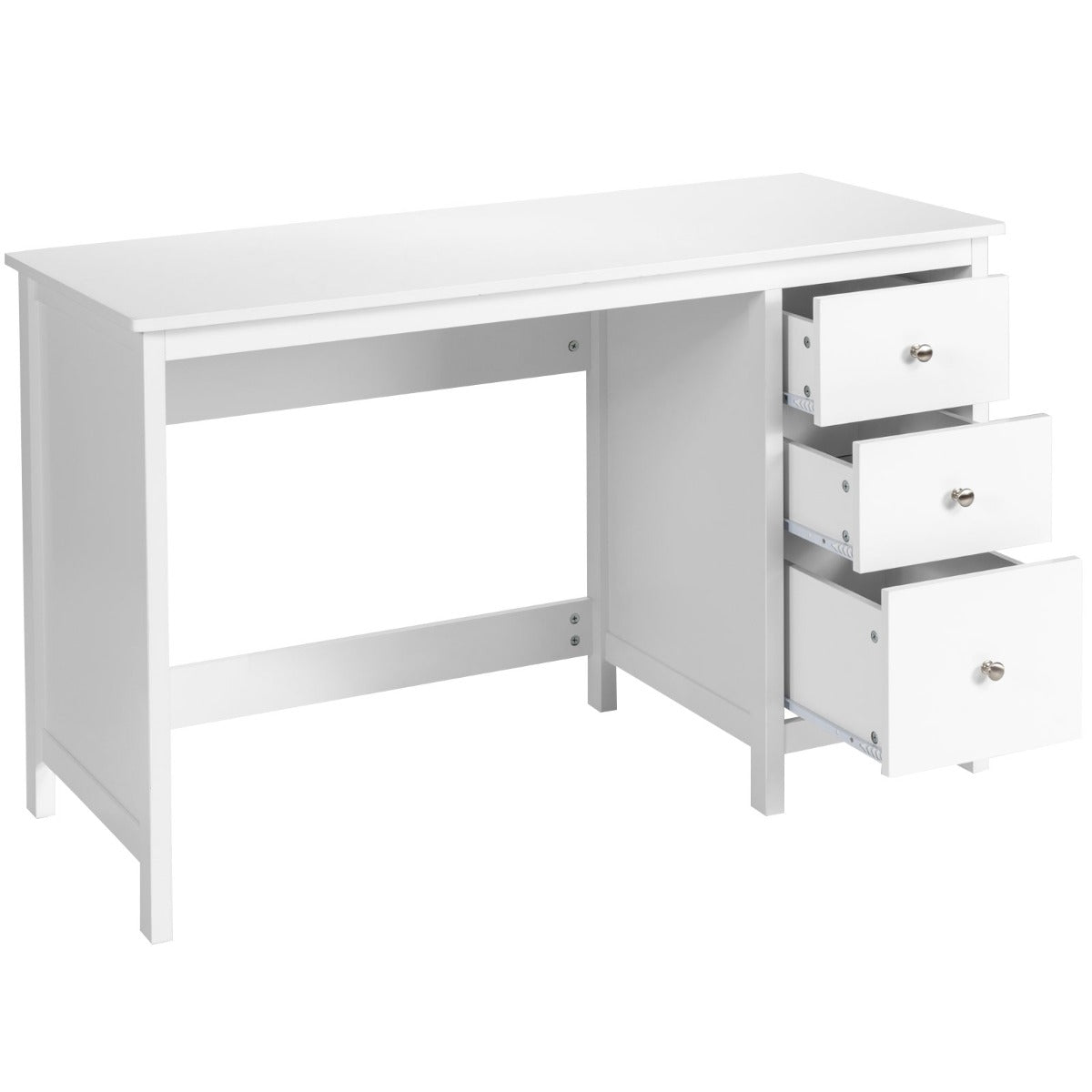 LIVSK Multifunctionele Werktafel - Ruim Werkblad - 3 Opberglades - Duurzaam MDF - Veiligheidsvoorzieningen - 120 x 50 x 75 cm -