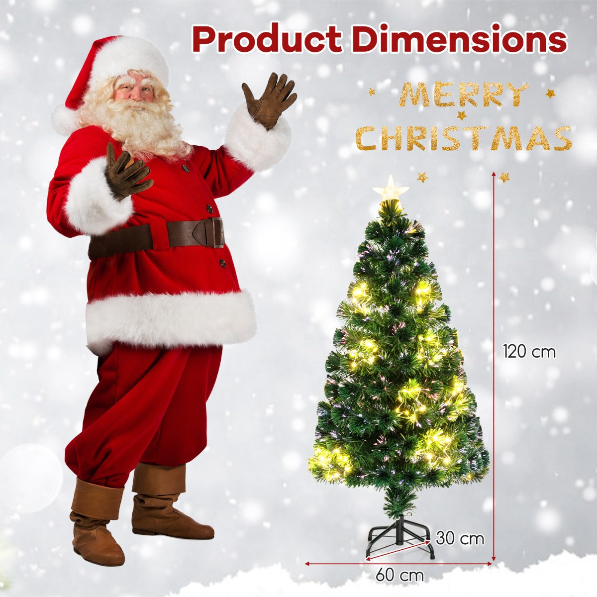LIVSK Verlichte Kunstkerstboom - 18 Lichtstrips - Aanpasbare Vorm - Brandvertragend PVC - 60 x 120 cm - Groen
