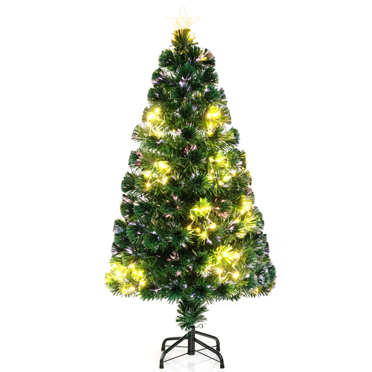 LIVSK Verlichte Kunstkerstboom - 18 Lichtstrips - Aanpasbare Vorm - Brandvertragend PVC - 60 x 120 cm - Groen