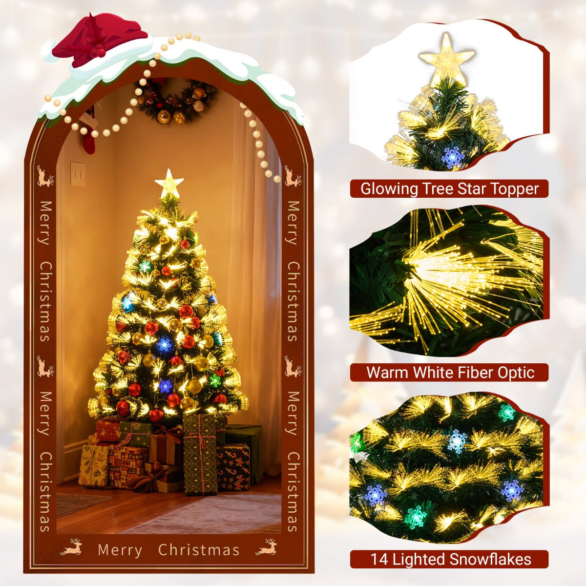 LIVSK Kunstkerstboom 120 cm - 130/170 Takpunten - LED Verlichting met 8 Modi - Brandveilig PVC - Groen