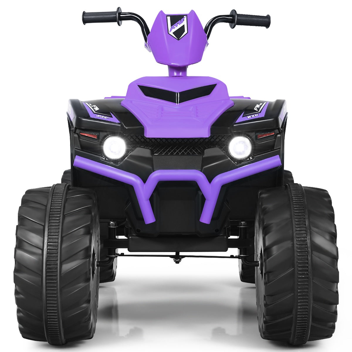 Livsk costway 12v elektrische kinder quad atv rijden op auto op batterijen aangedreven 4 wielen atv voor kinderen vanaf 3 jaar paars 2