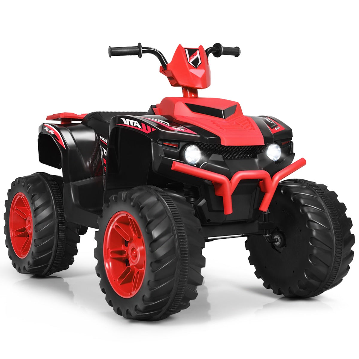 Livsk costway 12v elektrische kinder quad atv rijden op auto op batterijen aangedreven 4 wielen atvvoor kinderen vanaf 3 jaar rood