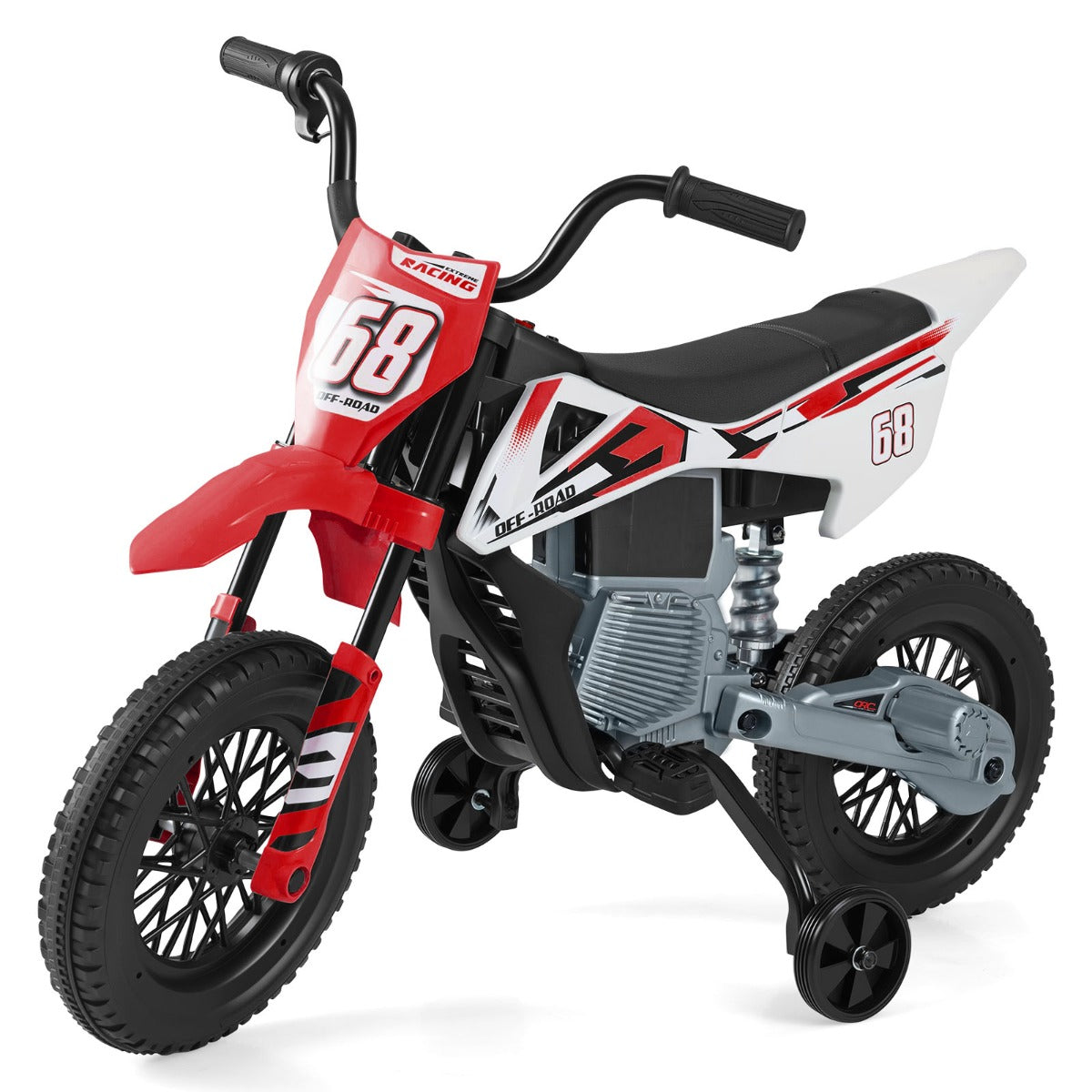 Livsk costway 12v elektrische motorfiets voor kinderen met muziek draadloze connectiviteit en bluetooth functionaliteit rood 1 1