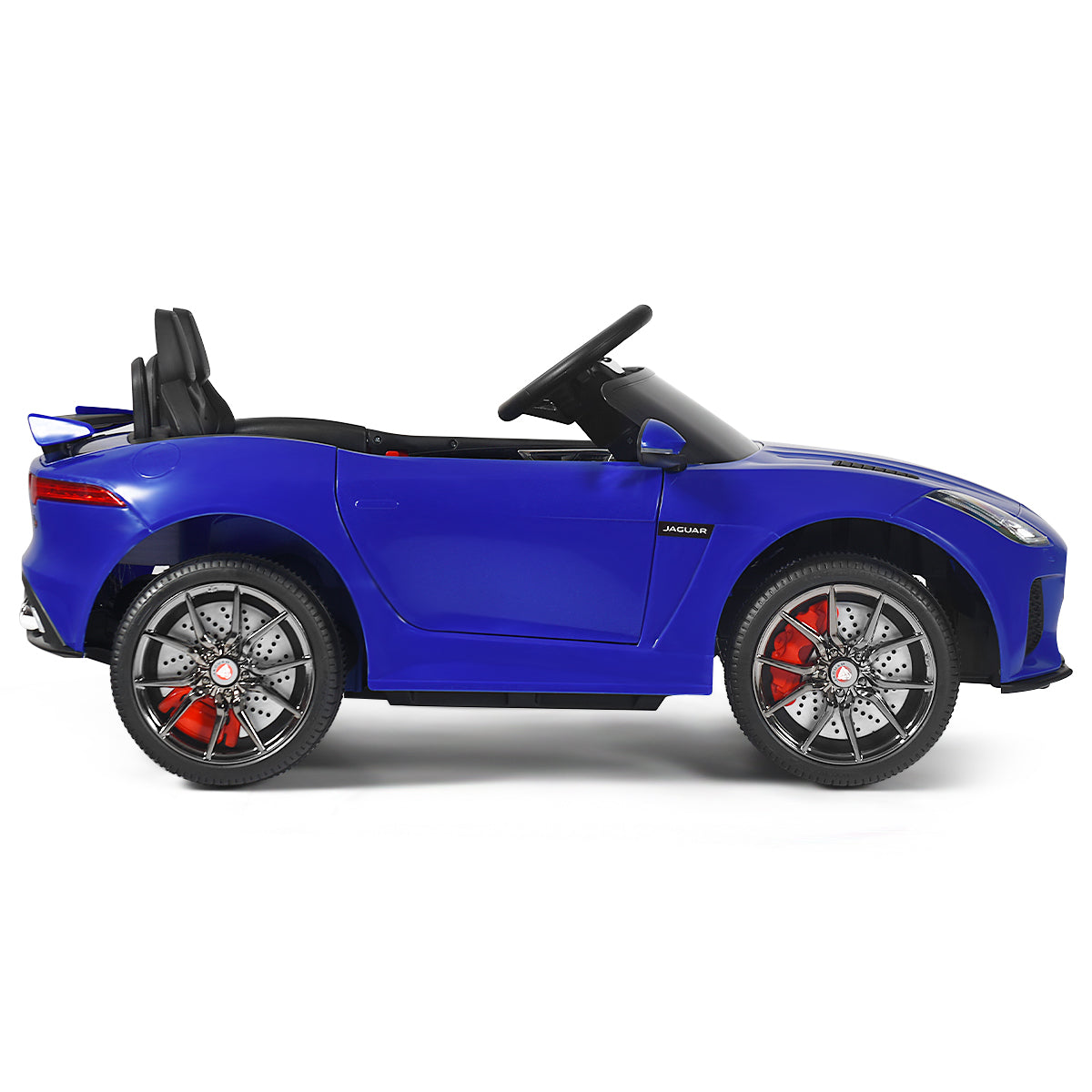LIVSK Elektrische Jaguar Kinderauto - Afstandsbediening - MP3/USB Aansluiting - Veiligheidsgordel - 107,5 x 66 x 50 cm - Blauw