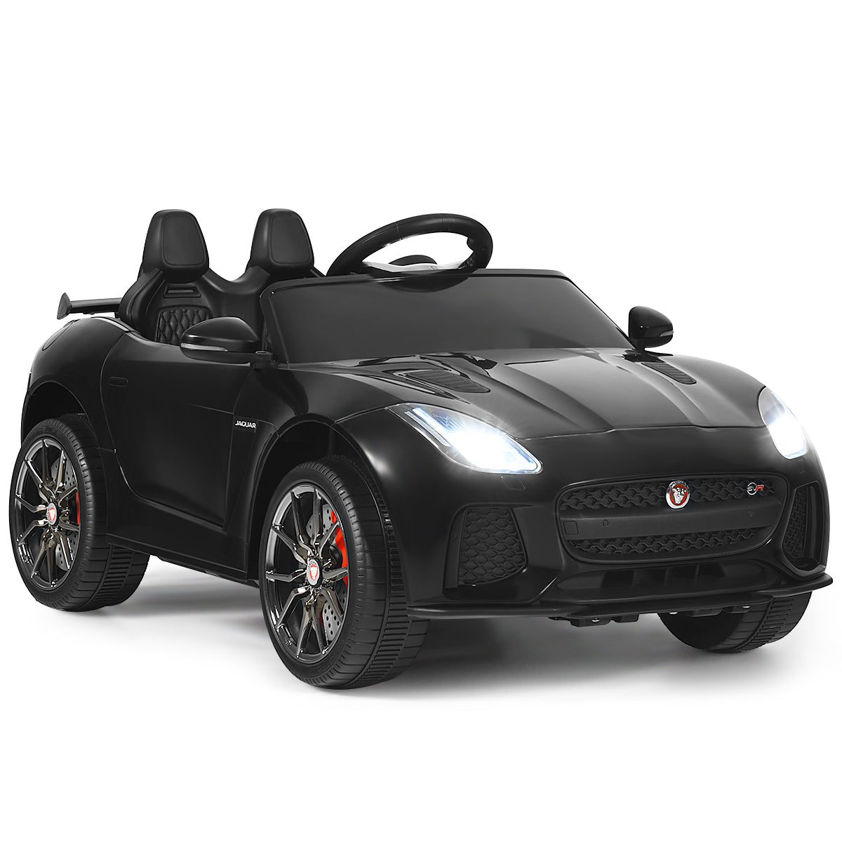 LIVSK Jaguar Kinderauto - Afstandsbediening - MP3/USB Aansluiting - Realistisch Ontwerp - Voor Kinderen tot 25 kg - Zwart