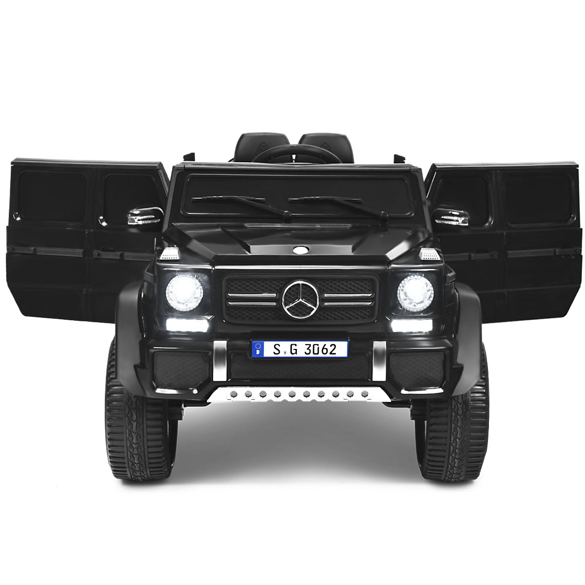 LIVSK Elektrische Ride-On Truck met Afstandsbediening - 3 Snelheden - Veiligheidsgordels - USB & TF - Voor 3-8 jaar - Zwart