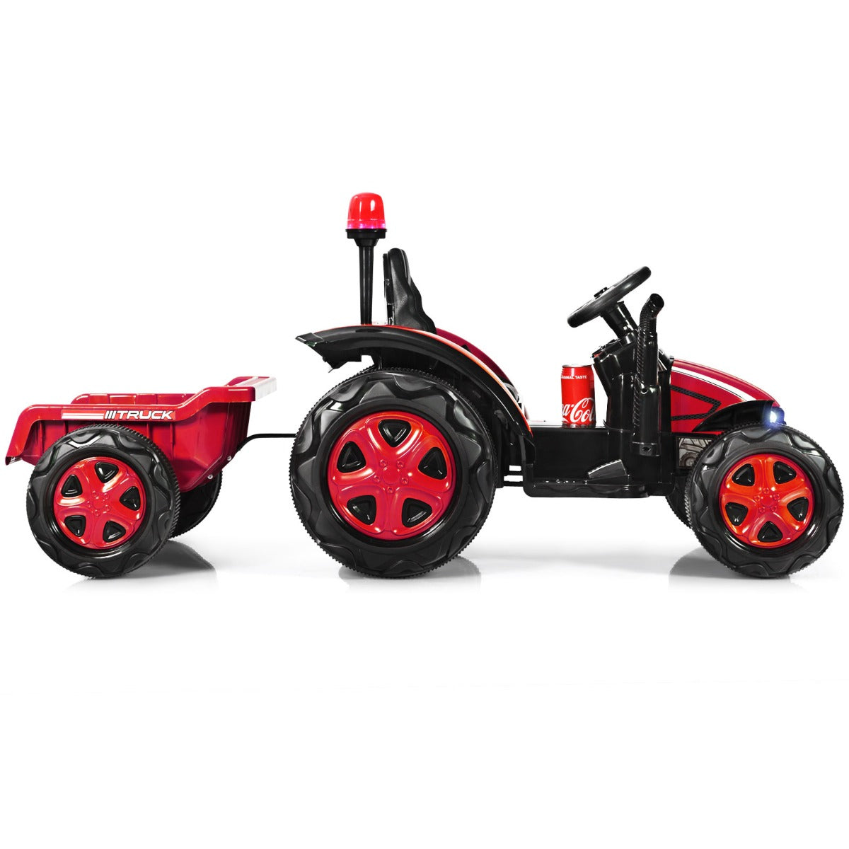 LIVSK speelgoedtractor met aanhangwagen - Duurzaam - Muziekspeler - Veiligheidsgordel - Afstandsbediening - Geschikt voor 3-8