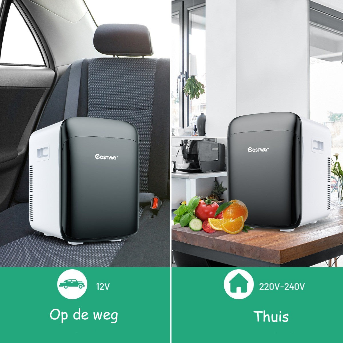 LIVSK Thermo-elektrische Koeler en Warmer - 15L Capaciteit - Lichtgewicht en Stil - AC/DC Adapter - Voor Voedsel en Cosmetica -