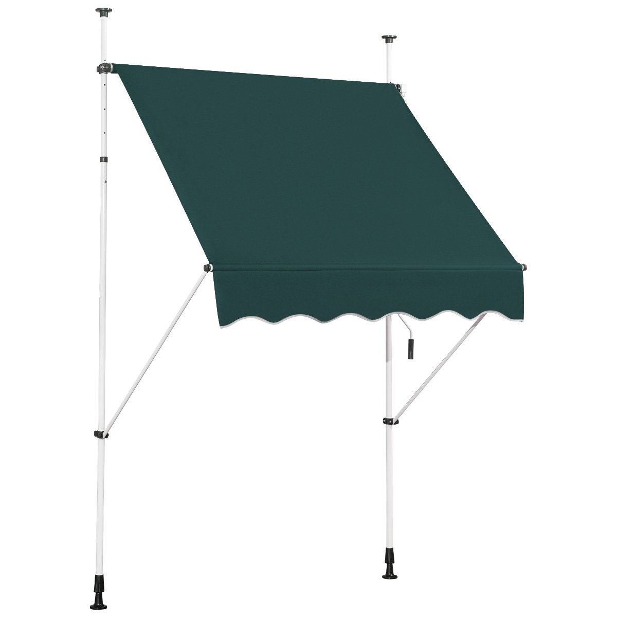 LIVSK Uitschuifbare Markies - UV-bestendig Polyester - Verstelbare Hoogte 200-300 cm - Aluminium Frame - Eenvoudige Montage -