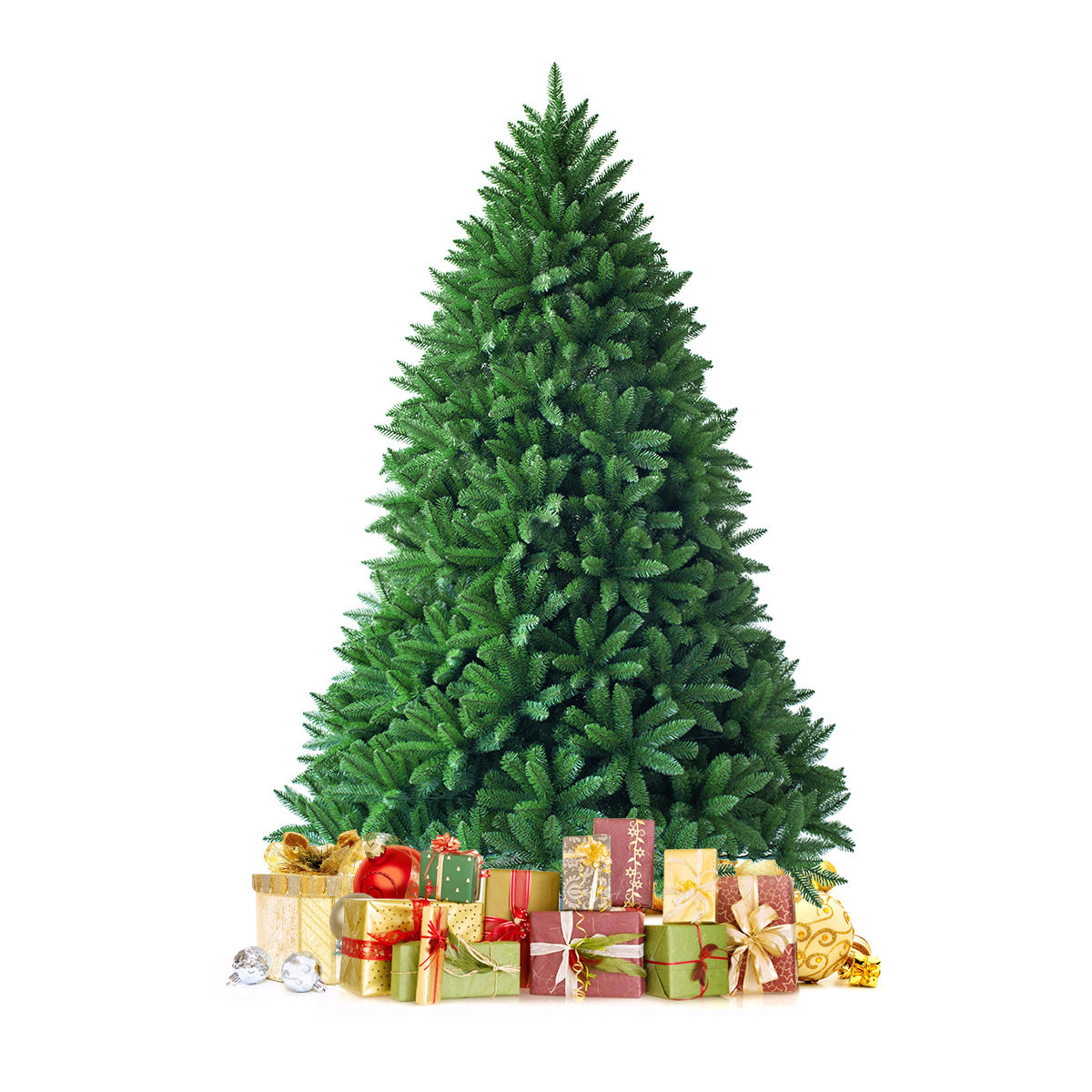 LIVSK Kunstkerstboom - Realistische PVC-takken - Stabiele Metalen Standaard - Eenvoudig Opvouwbaar - 80 x 150 cm - Groen