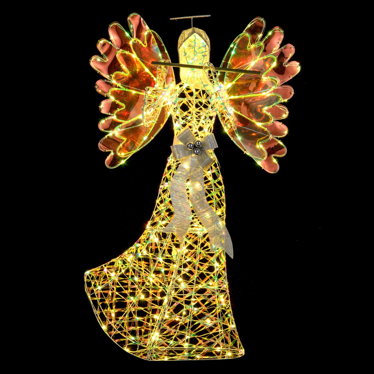 LIVSK Kerstengel 158 cm - 250 LED-lampen - Sterke metalen constructie - Eenvoudige montage - Binnen en buiten gebruik - Wit