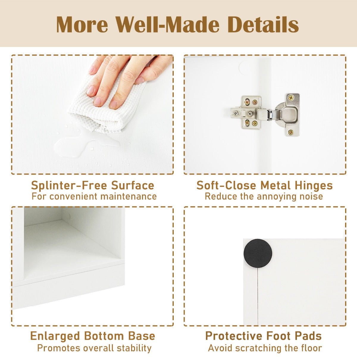 LIVSK Keukenkast met Magnetronplank - Multifunctioneel en Waterafstotend - Inclusief Dubbele en Enkele Deur - 60 x 33 x 166 cm -