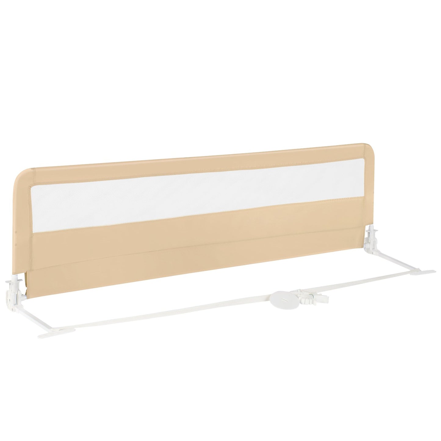 LIVSK Opvouwbaar Bedhekje - 180 cm - Veiligheidsgordels - Ademend Mesh - Wasbare Oxford-stof - Voor Bedden - Beige