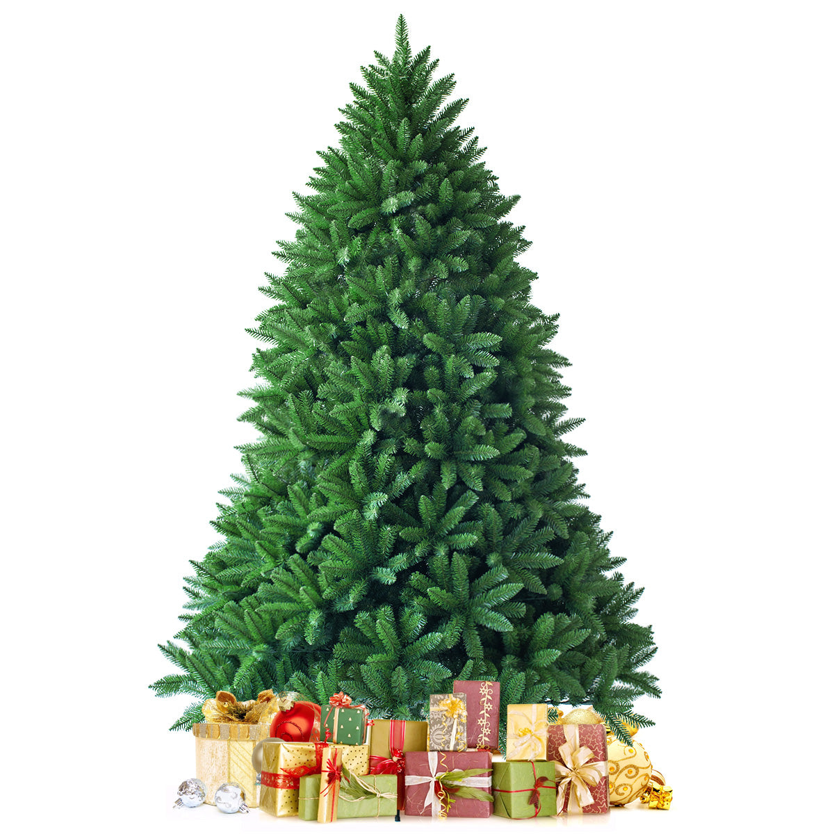 LIVSK Kunstkerstboom 180 cm - Realistische PVC-takken - Metalen Standaard - 1250 Takpunten - Opvouwbaar - Groen