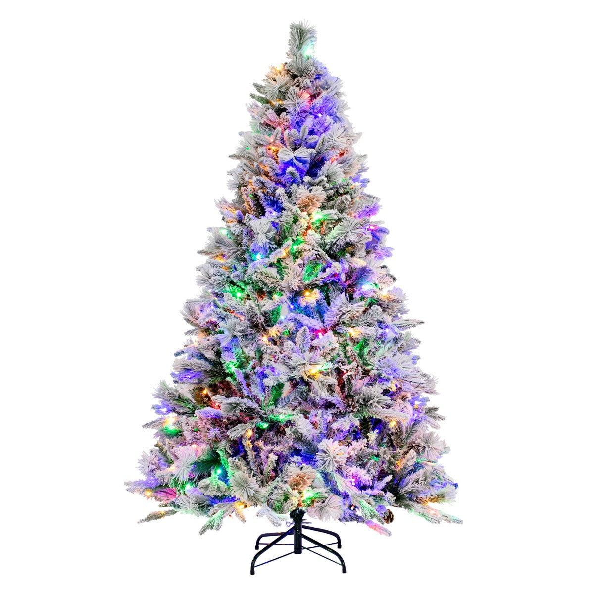 LIVSK Kunstkerstboom - 850 Takpunten - 240 LED-lampjes - 4 Kleuren en 8 Modi - Eenvoudige Montage - 180 cm - Groen en Wit