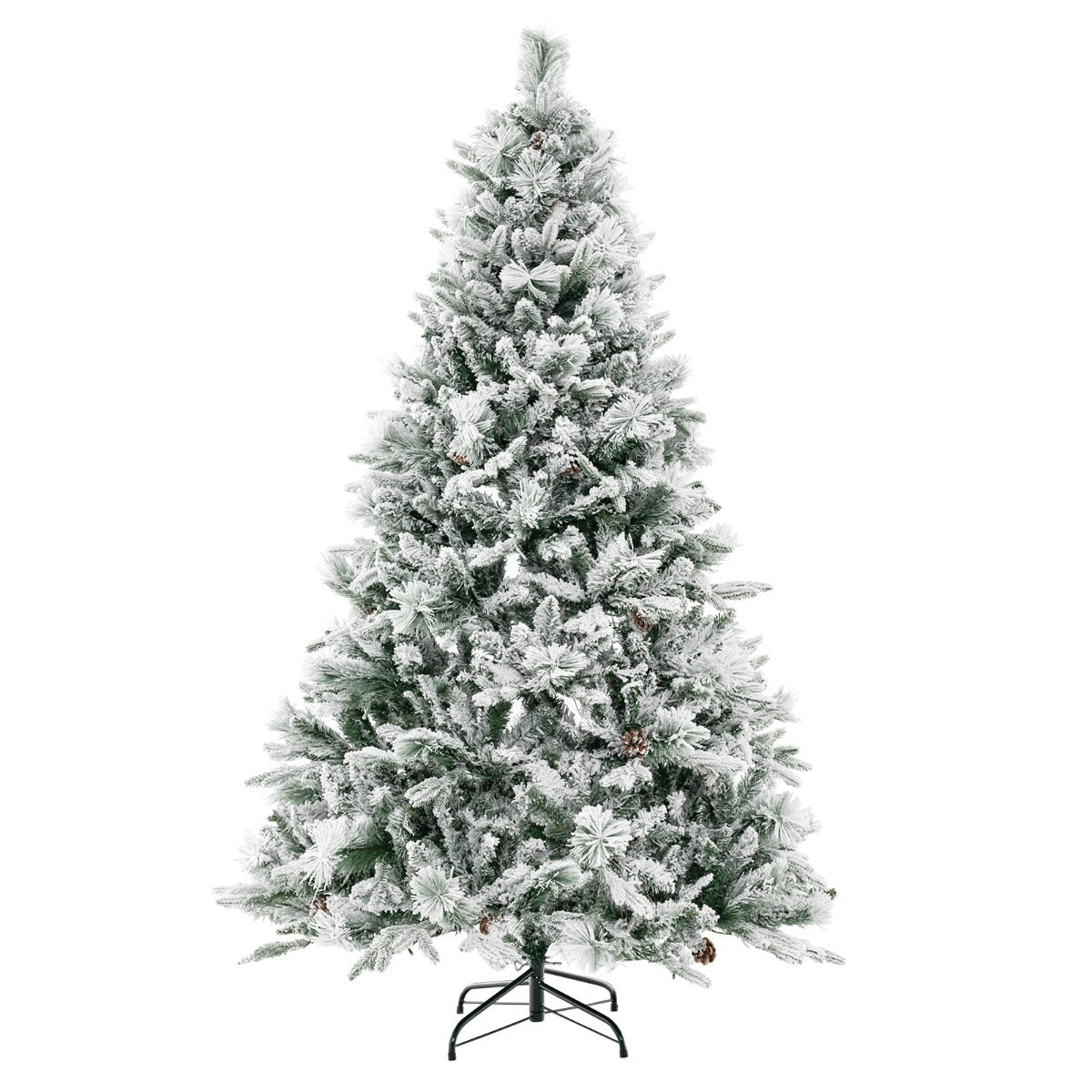 LIVSK Kunstkerstboom - 850 Takpunten - 240 LED-lampjes - 4 Kleuren en 8 Modi - Eenvoudige Montage - 180 cm - Groen en Wit