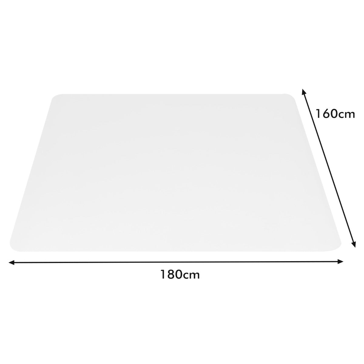 LIVSK Vloerbeschermmat - Hoogwaardig PVC - Antislip - Bescherming tegen krassen - 180 x 160 cm - Transparant