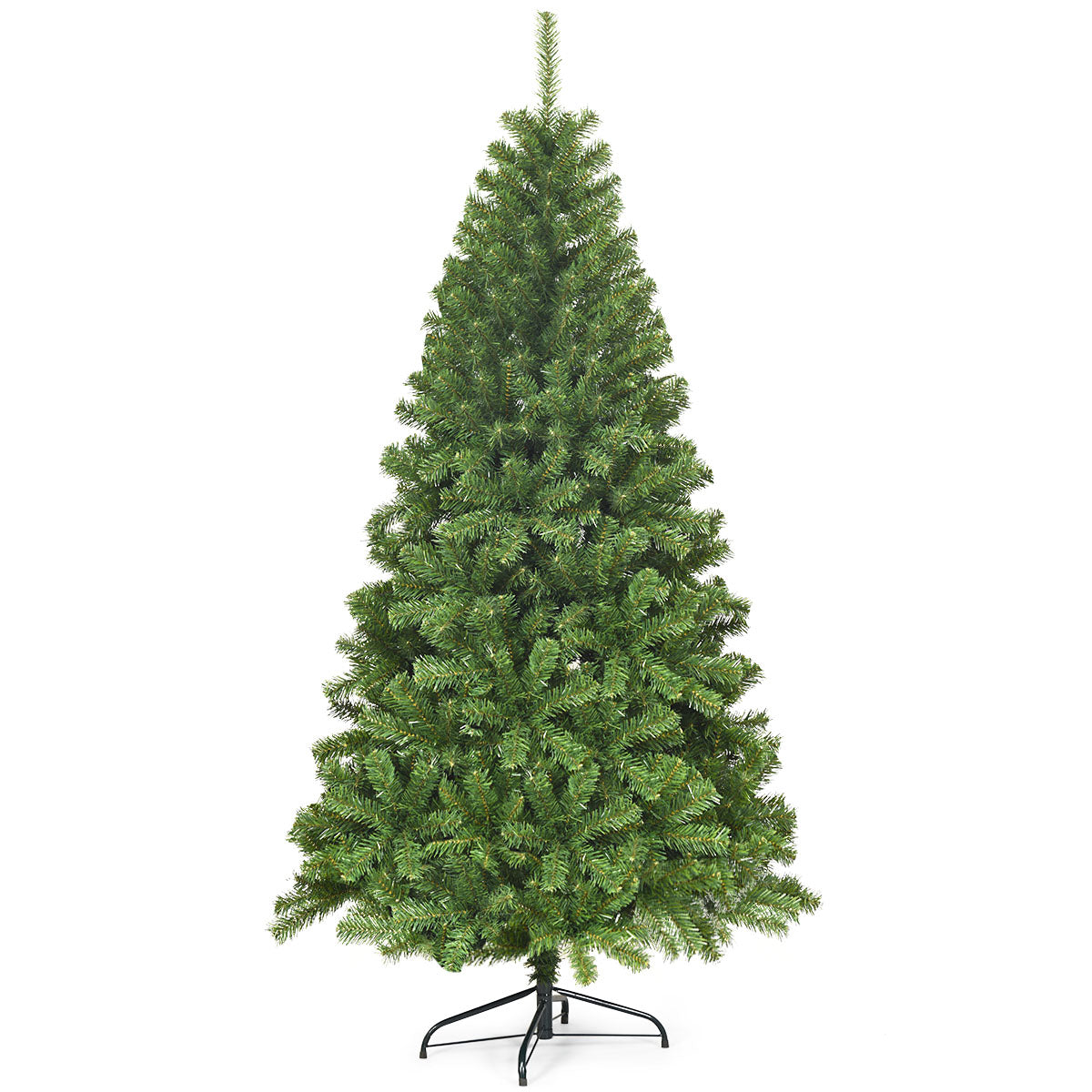 LIVSK Kunstkerstboom 180 cm - 928 PVC Takken - Inklapbare Metalen Standaard - Eenvoudig Opzetten - Groen