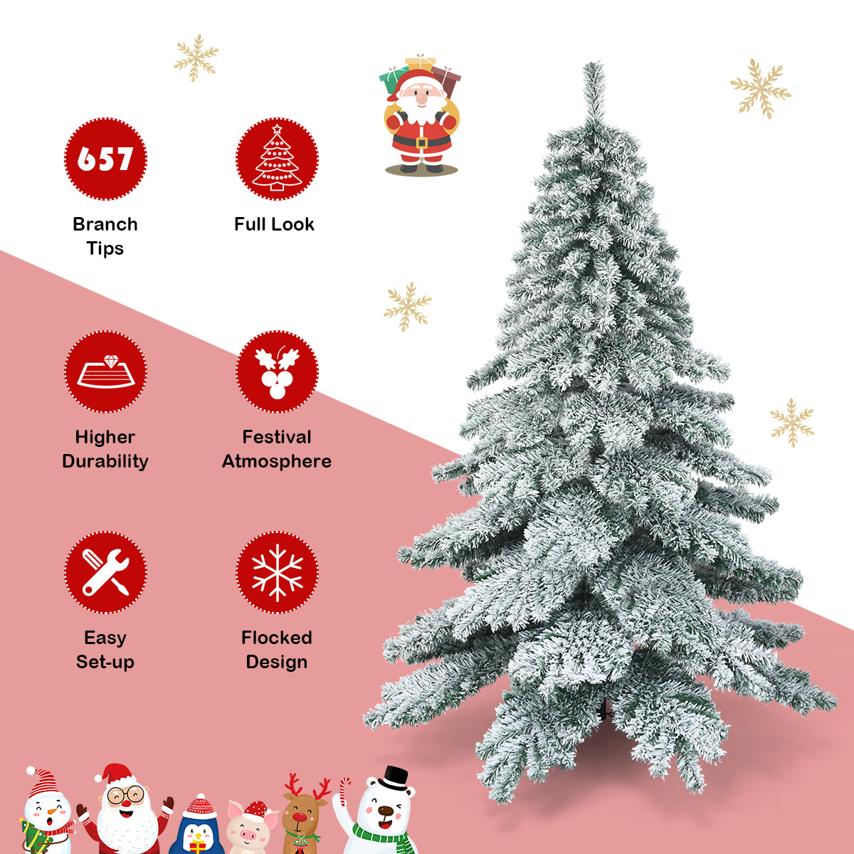LIVSK Kunstmatige Dennen Kerstboom 180 cm - 657 Takken - Scharnierende Structuur - Duurzaam PVC - Groen