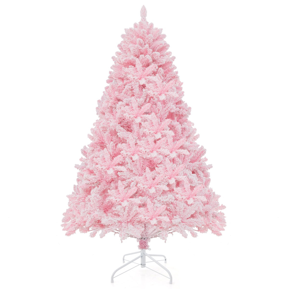 LIVSK Verlichte Kunstkerstboom - 808 PVC-takken - 350 LED-lampen - 8 Verlichtingsmodi - Hoogte 185 cm - Roze