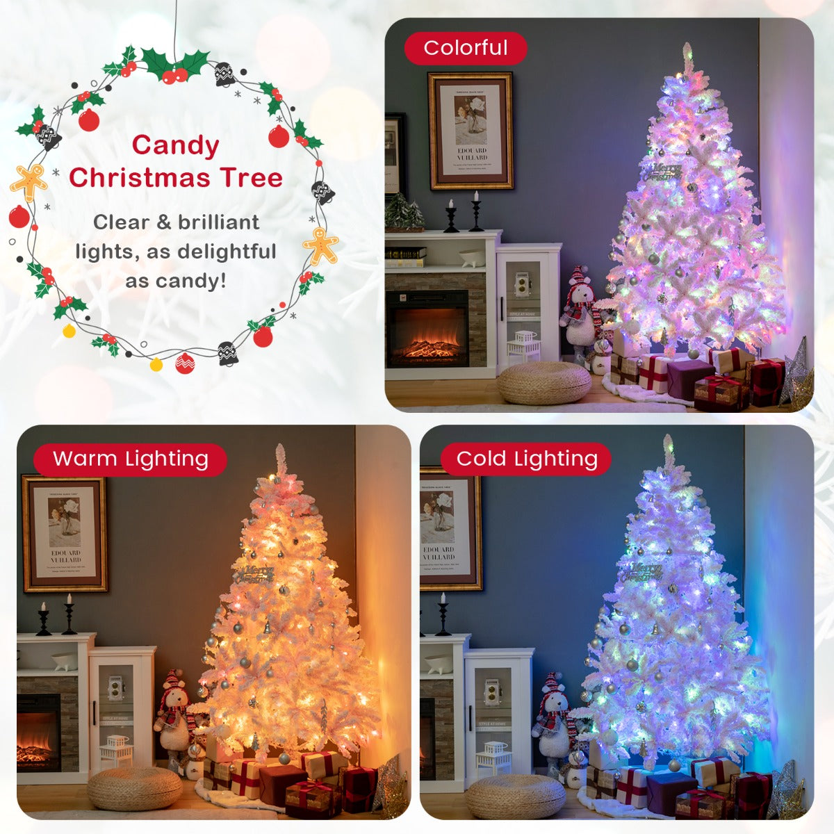 LIVSK Verlichte Kunstkerstboom - 808 PVC-takken - 350 LED-lampen - 8 Verlichtingsmodi - Hoogte 185 cm - Roze