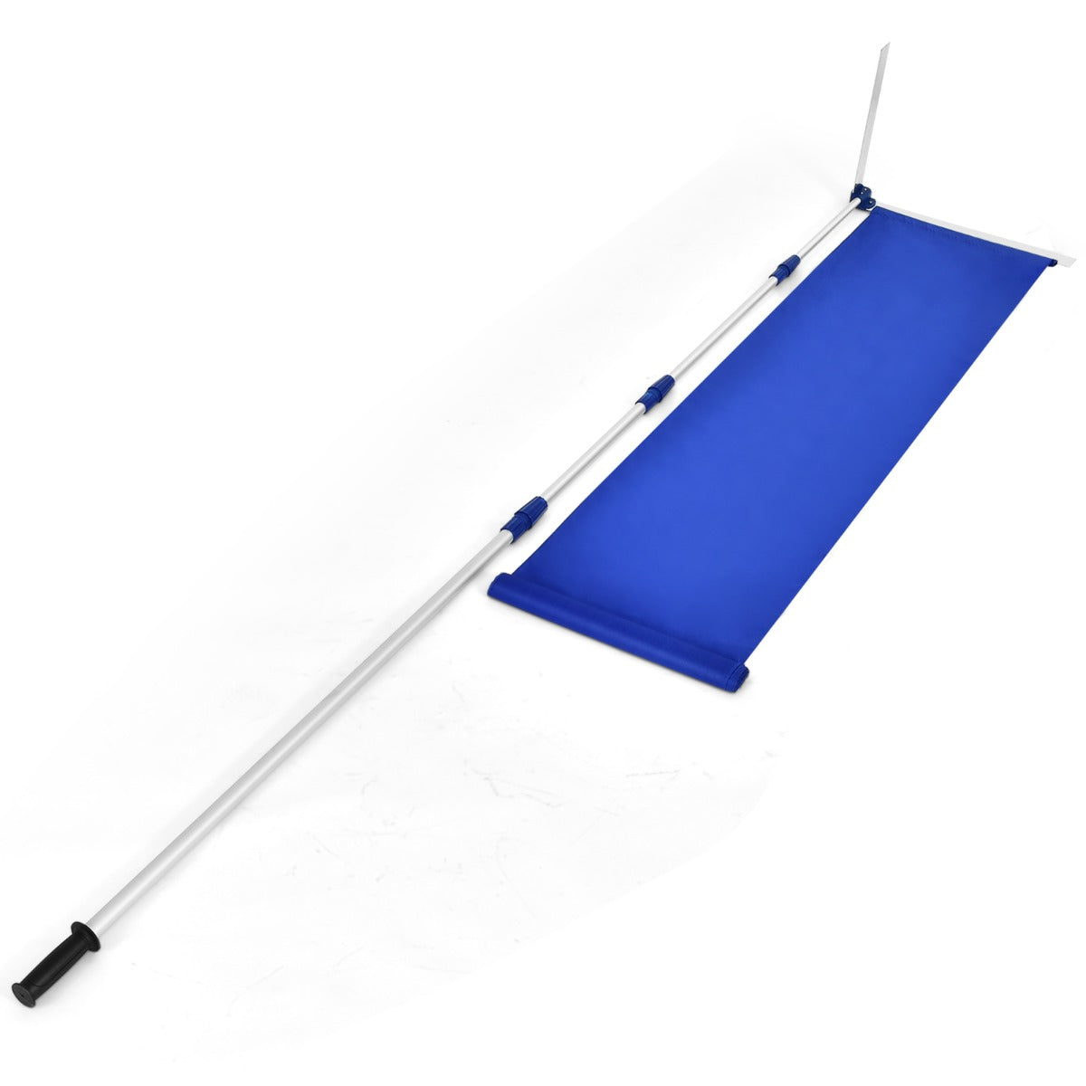 LIVSK Dakhark voor Sneeuwruimen - Verstelbare Handgreep 189-620 cm - Lichtgewicht Aluminium - Efficiënt en Duurzaam - Zilver +