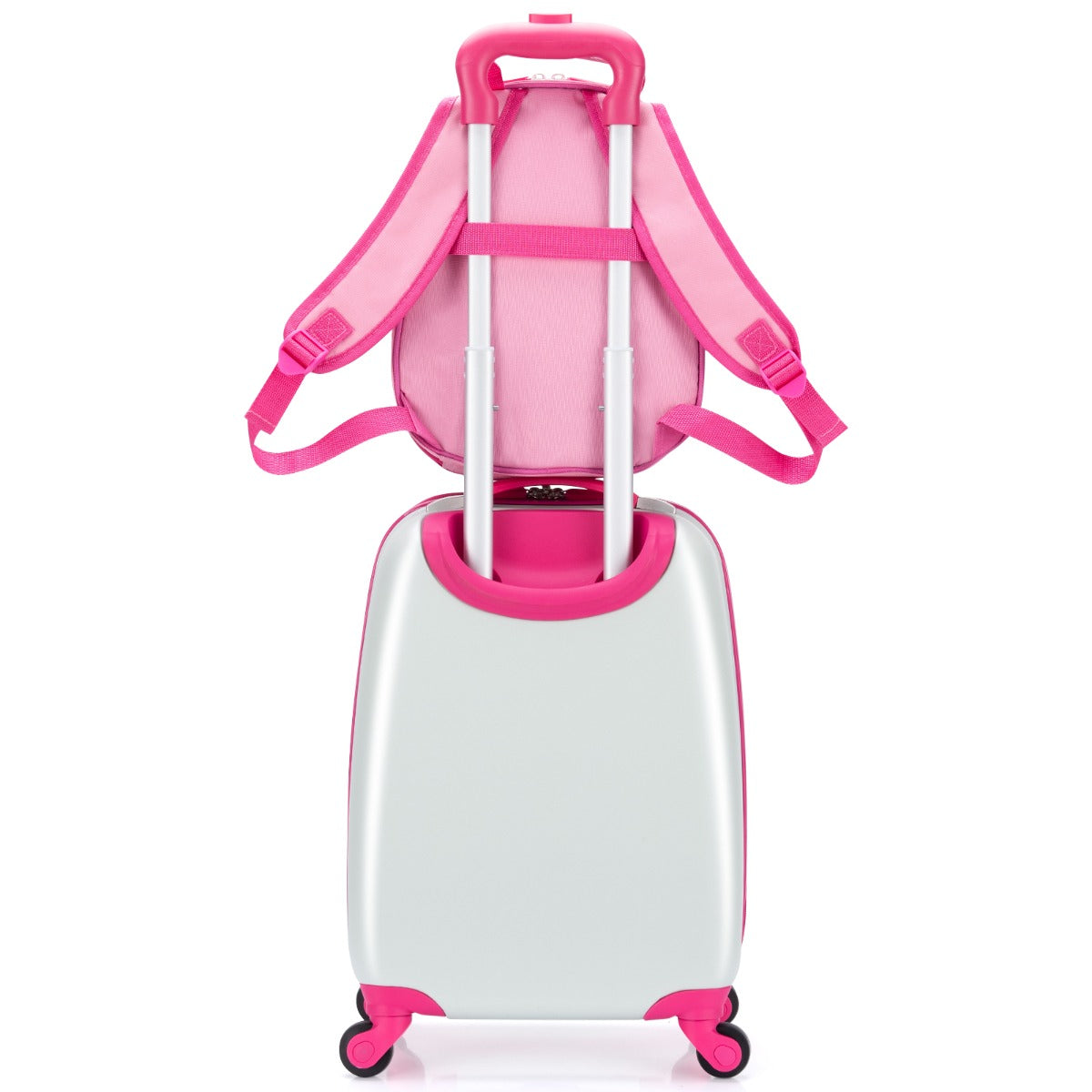 LIVSK 2-Delige Kinderbagageset - Duurzaam ABS/PC - Verstelbare Handgrepen - Ruime Compartimenten - Ergonomisch Ontwerp - Zoals