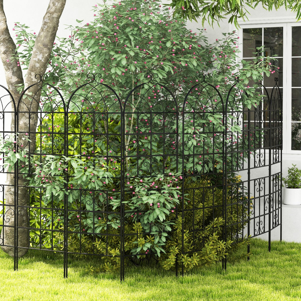 LIVSK Metalen Tuinspalier - Vrijstaand en Ruimtebesparend - Voor Groenten en Planten - 180 x 50 cm - Zwart