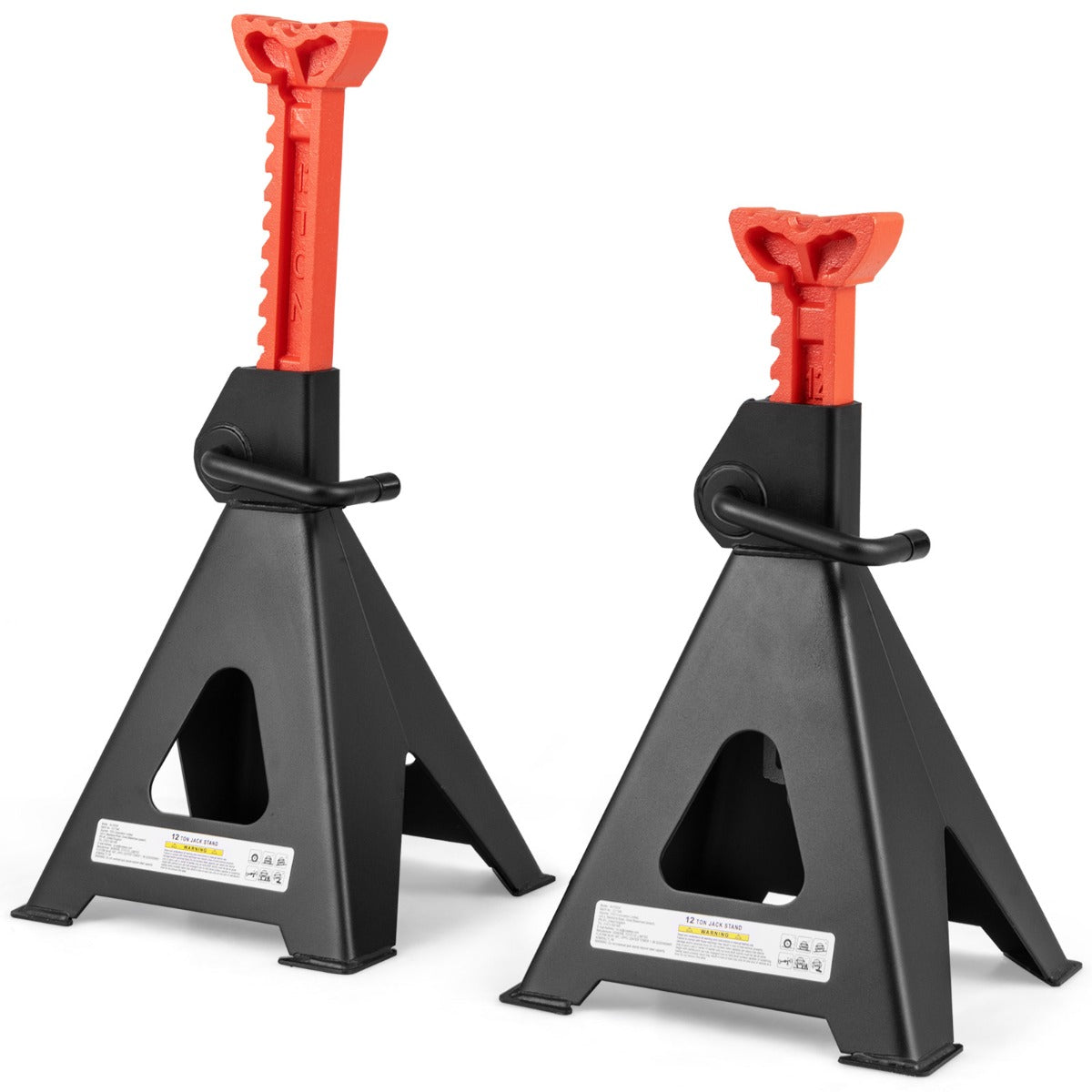 LIVSK 12 - Ton Kriksteun Set - Hoogteverstelbaar van 48 cm tot 75 cm - Stabiel en Veilig - Zelfvergrendelend Mechanisme - Rood en