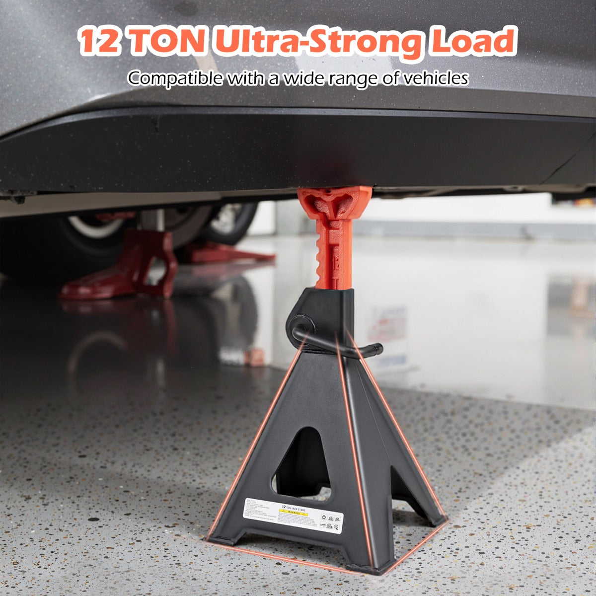 LIVSK 12 - Ton Kriksteun Set - Hoogteverstelbaar van 48 cm tot 75 cm - Stabiel en Veilig - Zelfvergrendelend Mechanisme - Rood en
