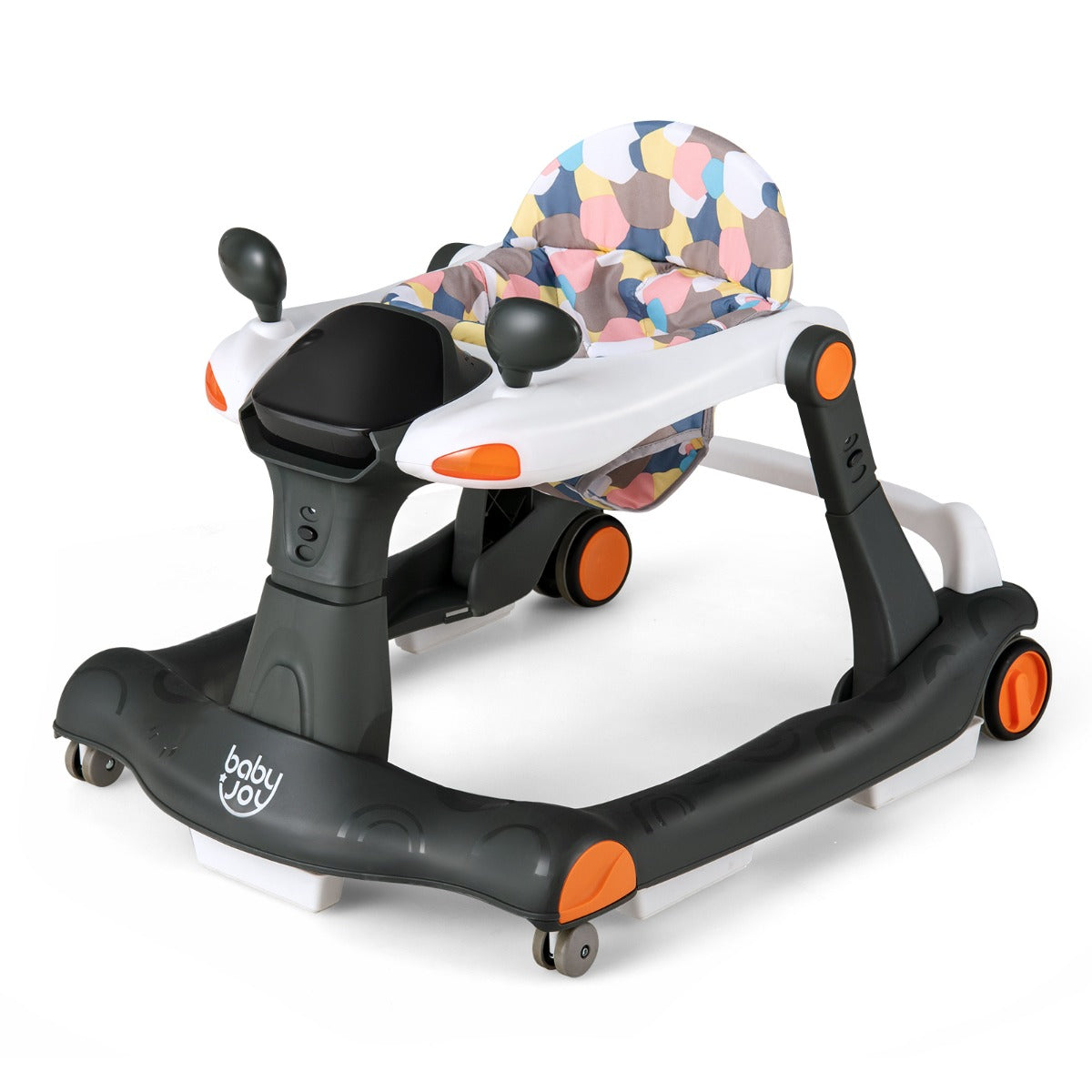 LIVSK 2-in-1 Baby Loopstoel - Verstelbare Hoogte & Snelheid - Veiligheidsbumper - Muziek & Lichteffecten - Voor 6-18 maanden -