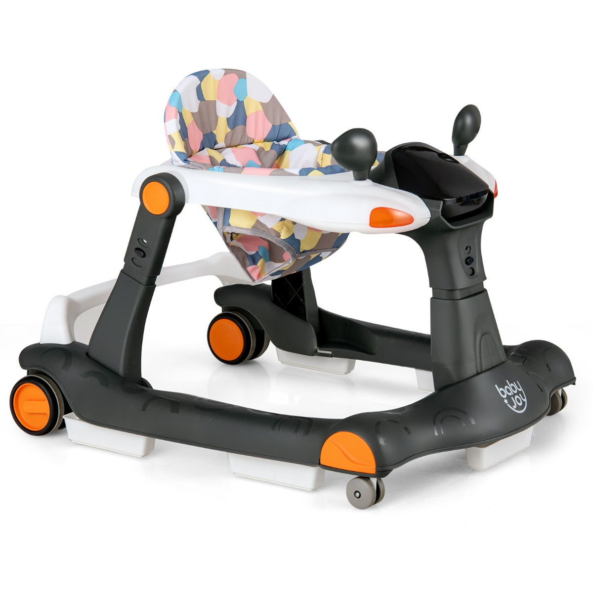 LIVSK 2-in-1 Baby Loopstoel - Verstelbare Hoogte & Snelheid - Veiligheidsbumper - Muziek & Lichteffecten - Voor 6-18 maanden -
